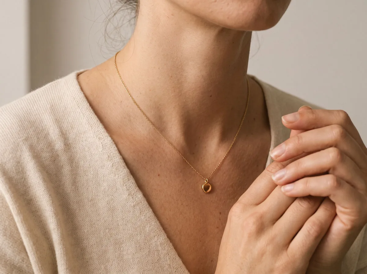 On the model: jewelry product photography example