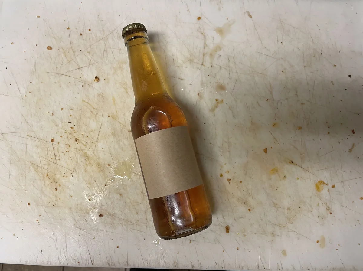 Phone photo before AI Beverage Product Photography