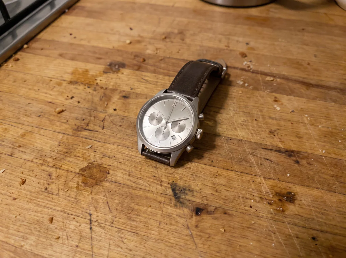 Phone photo before AI Flat Lay Product Photography