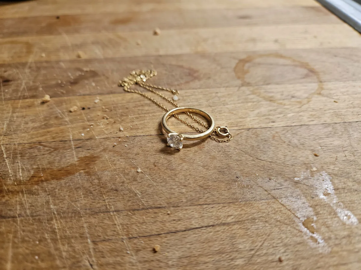 Phone photo before AI Jewelry Product Photography
