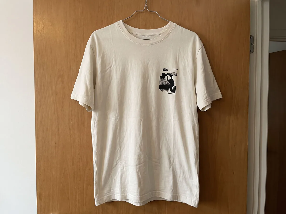 Phone photo before T-Shirt Mockup on Model for Print-on-Demand Sellers