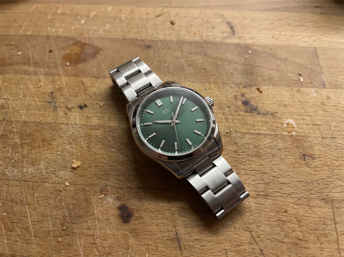 Phone photo before AI Watch Product Photography